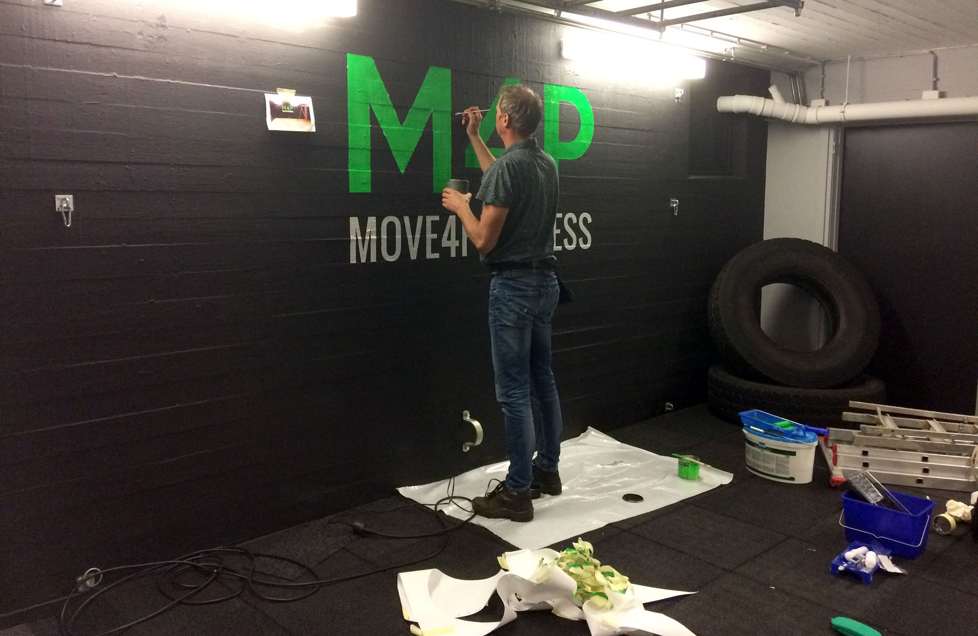 muurbelettering Move4progress Groningen