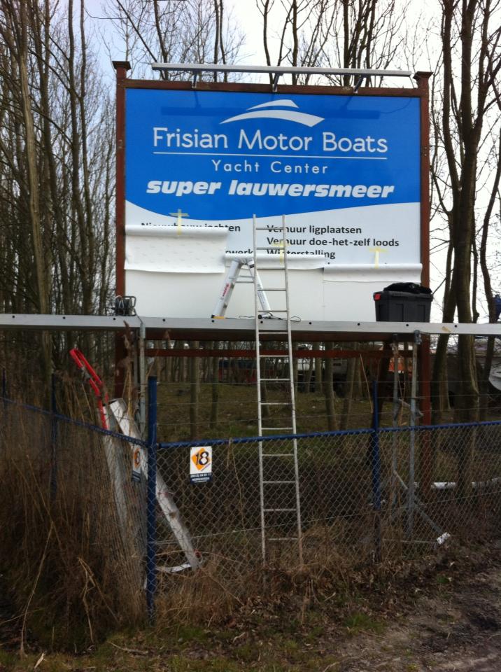 reclamebord Fierljeppen Burgum - Van der Meer Reklame Burgum